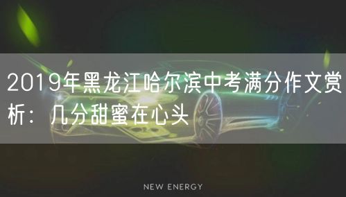 2019年黑龙江哈尔滨中考满分作文赏析：几分甜蜜在心头